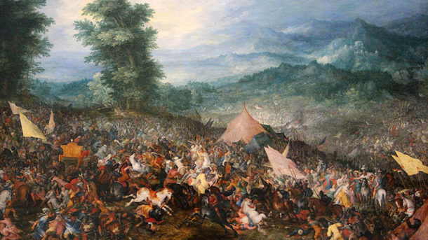 Alexandre à la bataille de Gaugamèles (1er octobre 331 av JC)