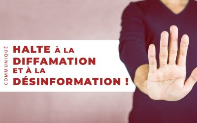 Halte à la diffamation et à la désinformation !