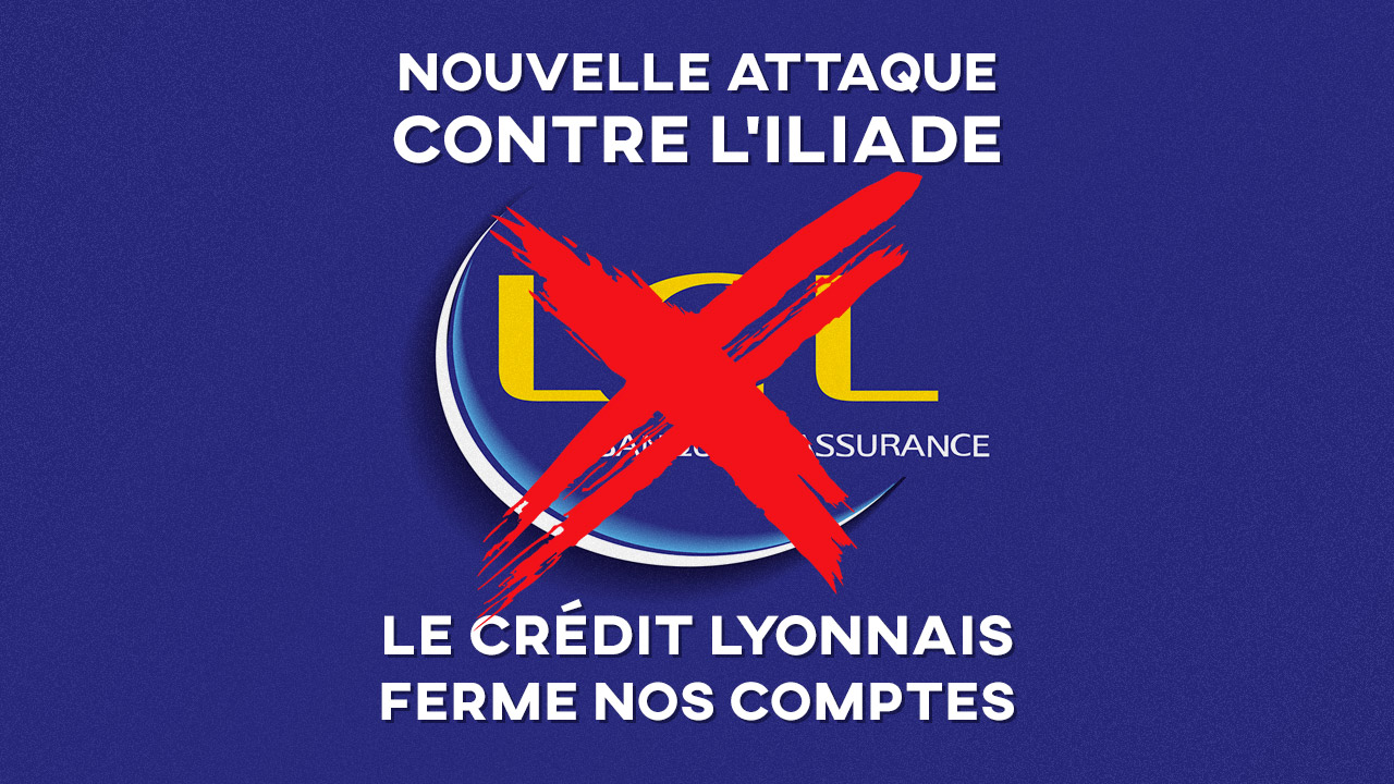 Nouvelle fermeture arbitraire de la banque de l’Institut Iliade : aidez-nous à faire face